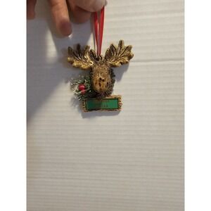 Hand Crafter Moose Cordova Alaska Christmas Ordinmant 0-18